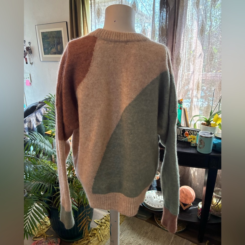 Madewell Cedarbrook Pullover Sweater in Colorblock Size Large - Picture 6 of 13